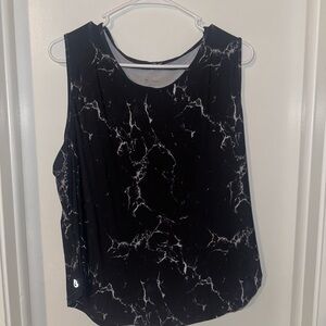 BuffBunny Limitless Flow Black Marble Tank Top, XXL